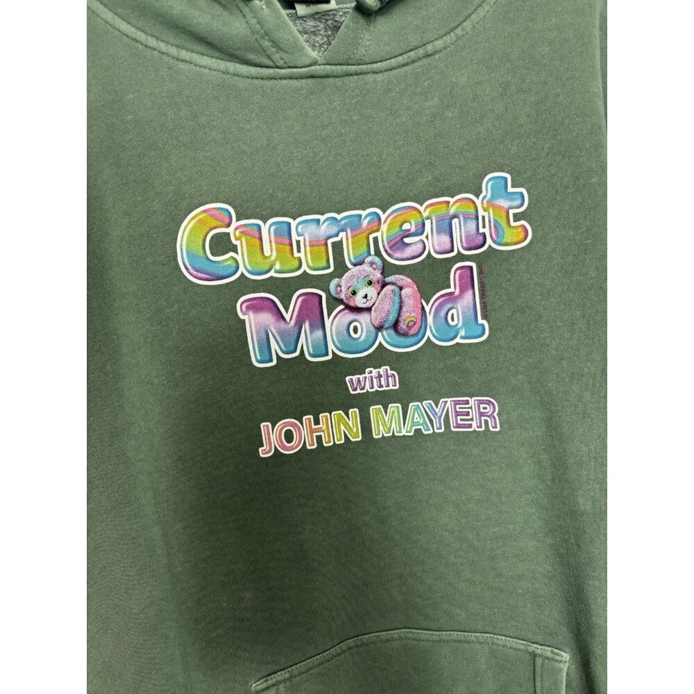 John Mayer Current Mood Hoodie Lisa Frank Men's 2XL Green Sweatshirt SUPER RARE - Picture 5 of 12